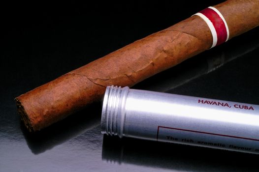 Cuban cigar closeup (2)