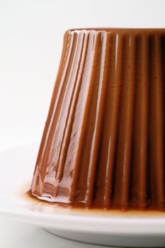 Chocolate pudding closeup