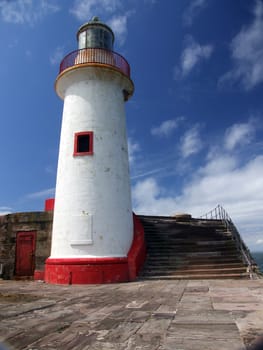 whitehaven lighthouse in cumbria in the lake district in england