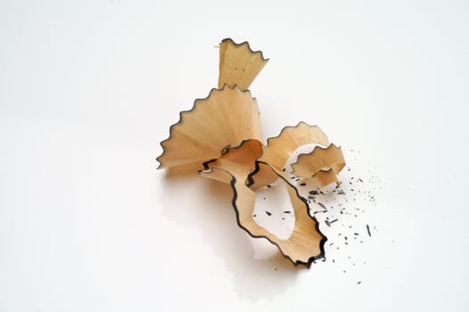 Pencil shavings horizontal