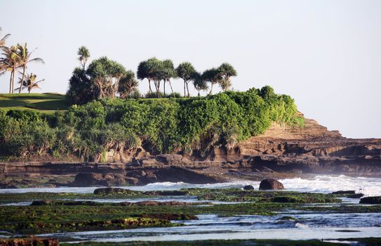 Coastal line Indian ocean in the afternoon