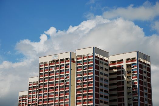 Common view of housing apartment in Singapore