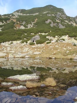 Still Mountain Lake Retezat National Park.