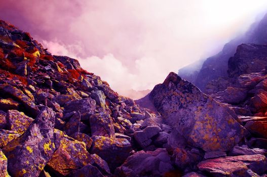 Rocky mountains landscape. Tatra mountains