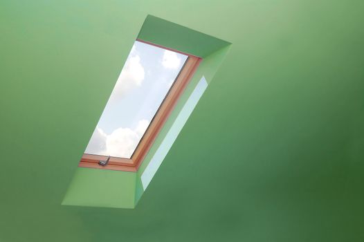 View through the window. Easy editable image.