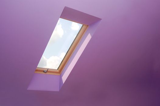 View through the window. Easy editable image.