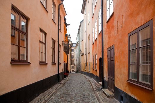 Colorful buildings in the old town of Stockholm, Sweden
