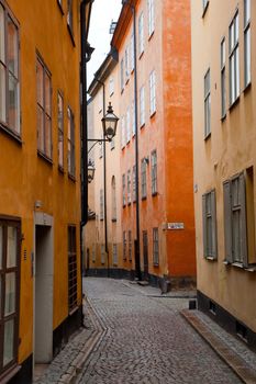 Colorful buildings in the old town of Stockholm, Sweden