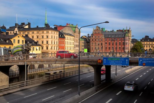Stockholm, Sweden. Street to the city center