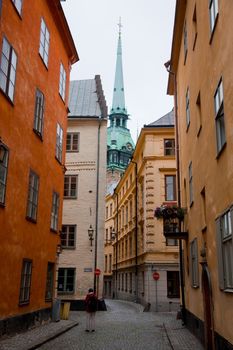 Colorful buildings in the old town of Stockholm, Sweden