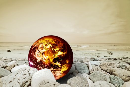 The Earth disaster. Global warming conceptual