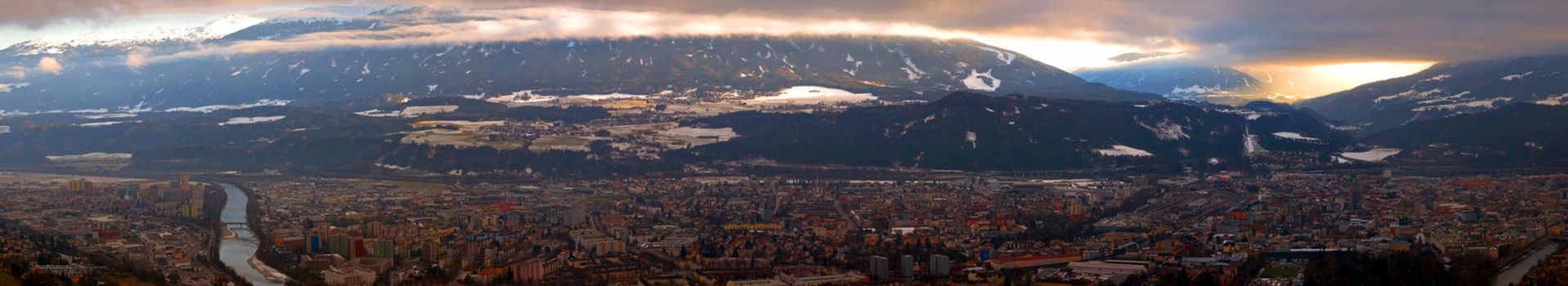 The wide panorama of Innsbruck