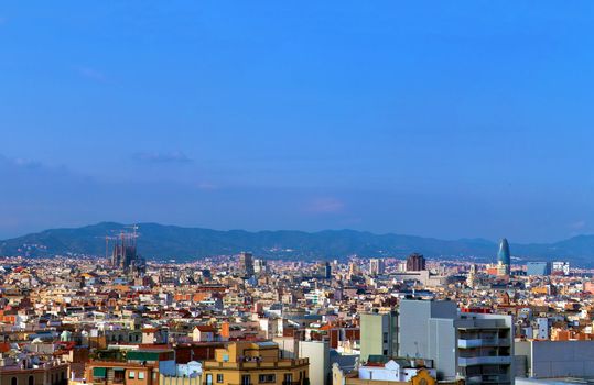 Barcelona, Spain at summer skyline