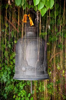 Detail of the bell at Golden mount (Wat Sutep), Bangkok, Thailand