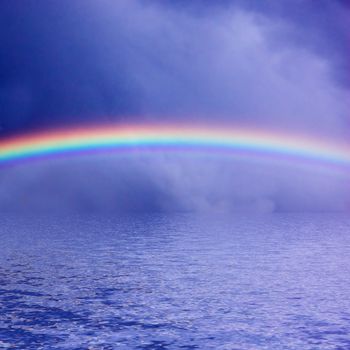 Sky Rainbow Sea - background