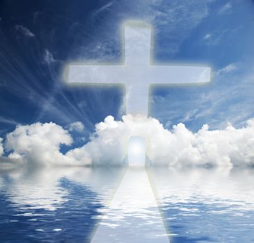 Way to heaven. Conceptual, religion, new life