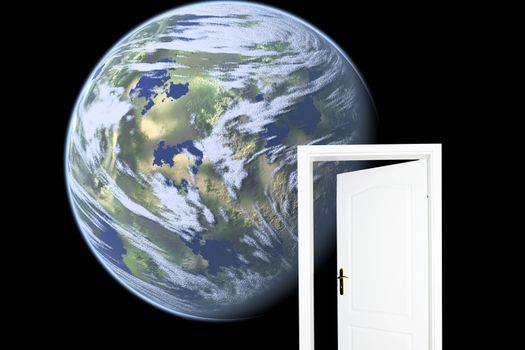 Door to new world. Space version