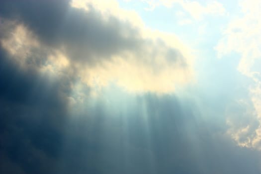 Blue sky covered by clouds