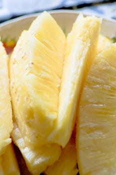 pieces of pineapple,Thai fruit