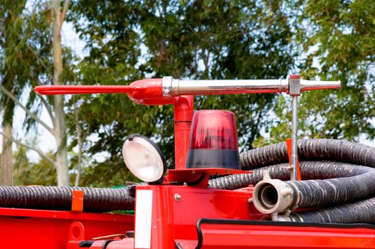 red fire engine for stop fire 