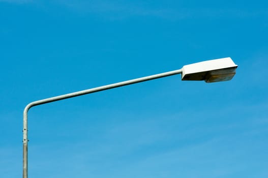 roadside electricity, street light under the blue sky