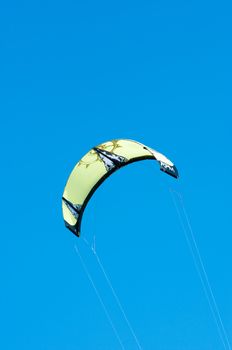 green parachute of kite surf sport