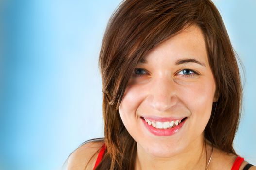 Portrait of young, smiling teenage girl