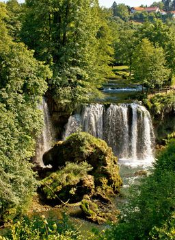 Rastoke, Croatia, waterfall in green nature - near Slunj