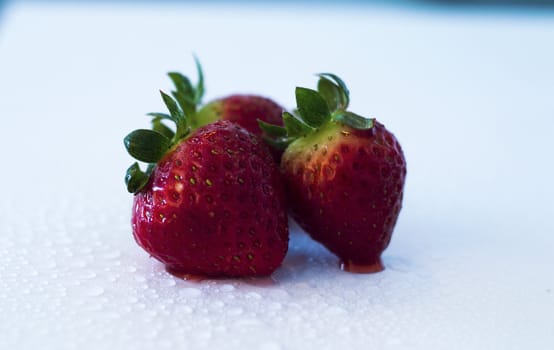 red fresh strawberries