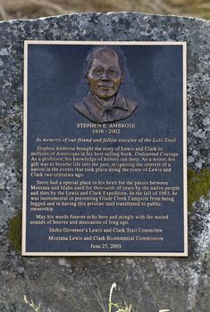 Stephen Ambrose Monument Lolo Pass Idaoh Montana