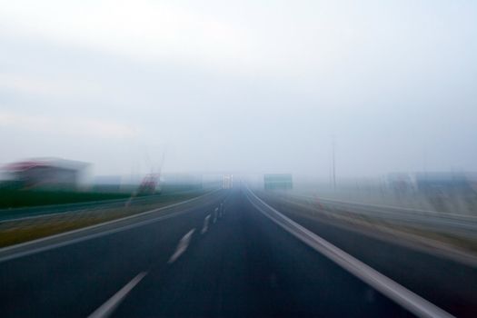 View from a driver's seat after drinking alcohol