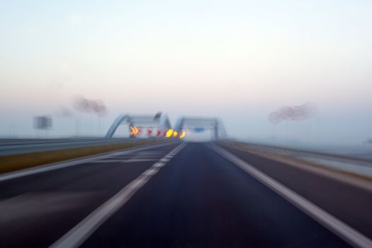 View from a driver's seat after drinking alcohol