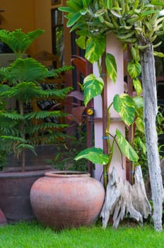 relaxes corner in the green garden