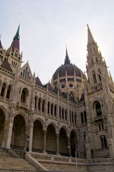 view of the Hungarian Parliament in Budapest