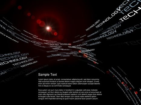 Conceptual interplay of perspective lines, shapes and symbols on the subject of business transactions, data processing, telecommunications and Internet.