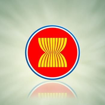 ASEAN Economic Community in businessman hand