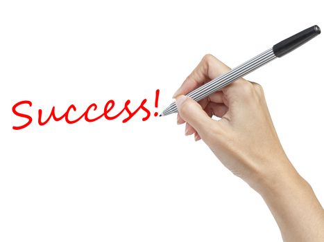 hand drawing success word