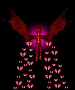 The devil spreading sadness and broken hearts everywhere.
