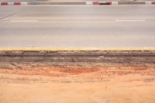 Layer of asphalt road