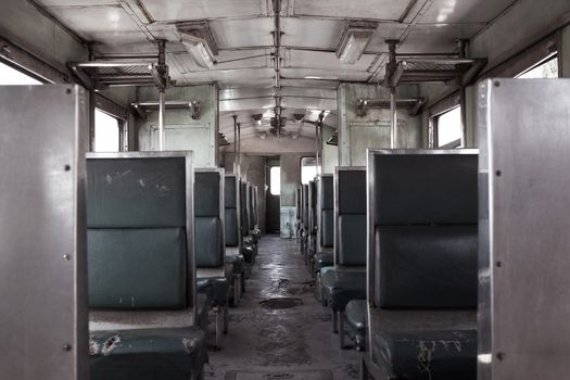 inside train and chair,vintage stlye