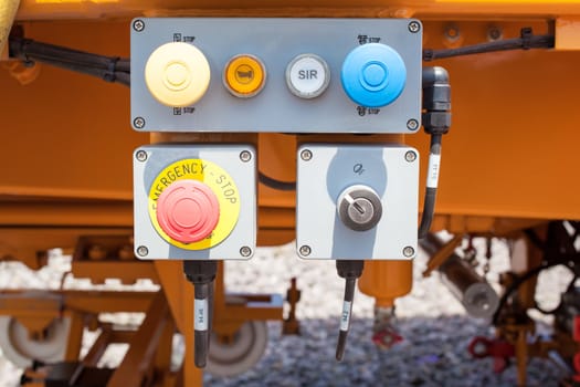 Emergency button on control panel