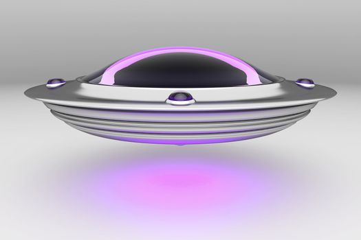3d image of unidentified flying object - UFO