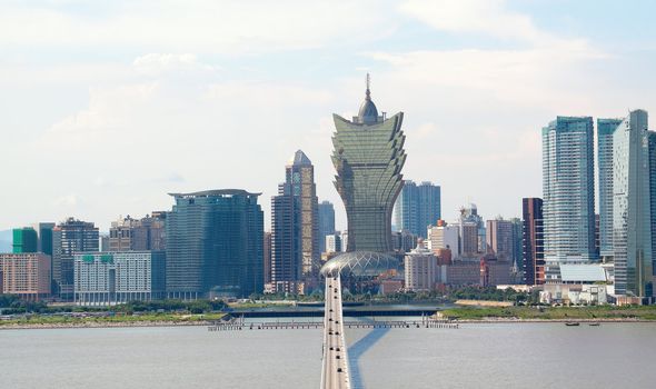macao city and blue sky