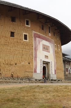 Tulou,a historical site in Fujian china.World Heritage. 