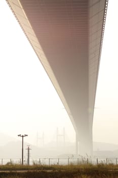 bridge at sunset moment, Tsing ma bridge 