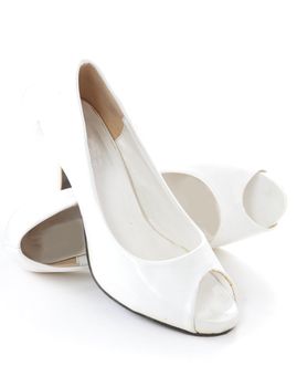 high heel women shoes on white background 