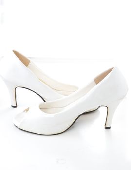 high heel women shoes on white background 