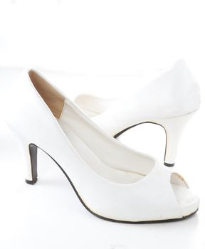 high heel women shoes on white background 