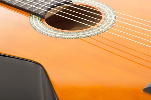 Closeup of a guitar