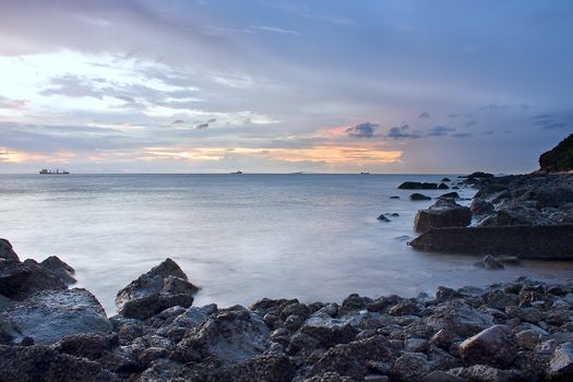 sunset shingle coast in hong kong 